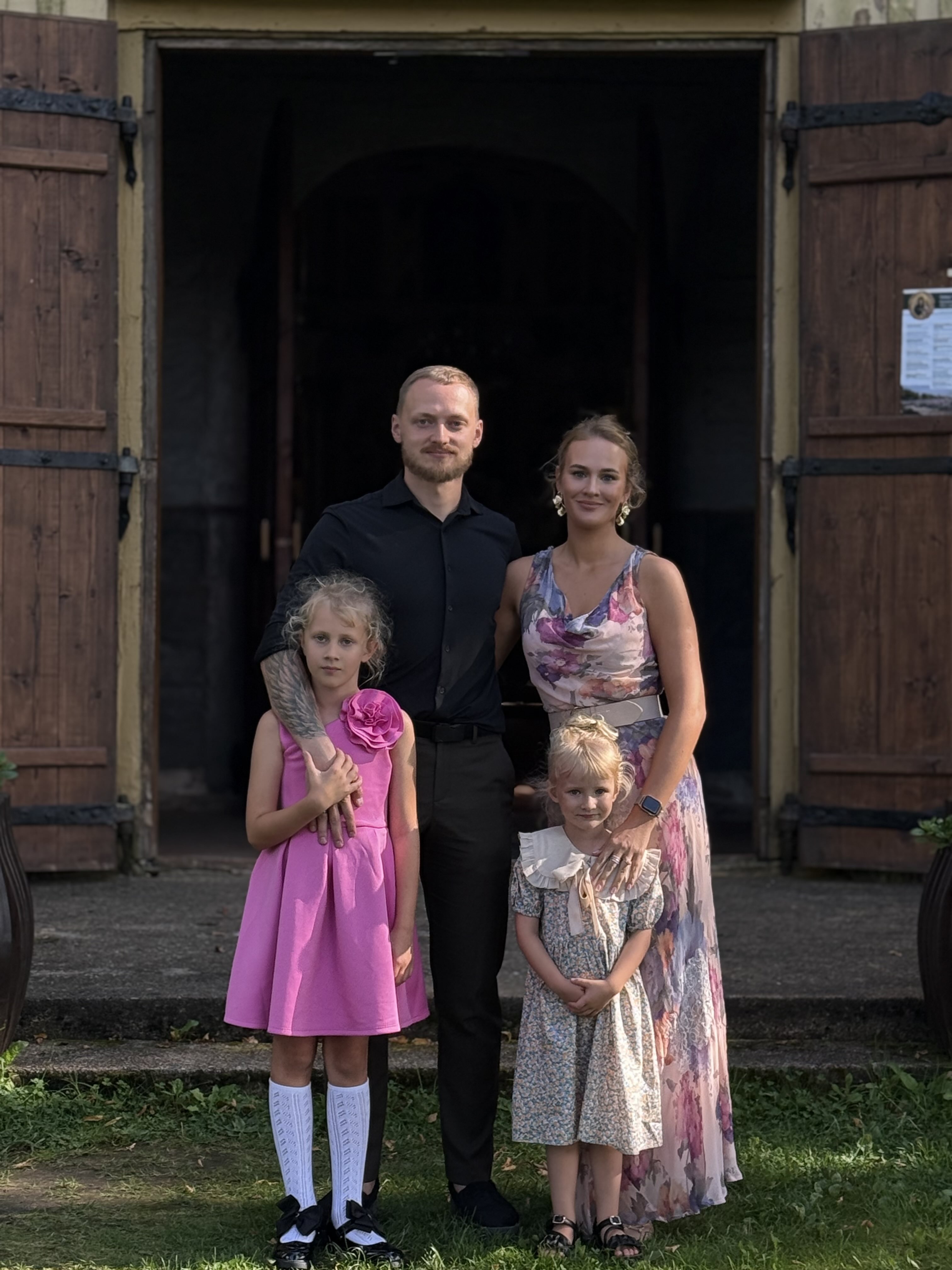 Dominykas with family